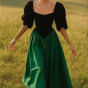 Blossoms by Loralie Vintage 80’s Velvet & Taffeta Prom/Cocktail Dress